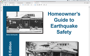 Hazards Booklet 2:  Homeowner’s Guide To Earthquake Safety Booklet